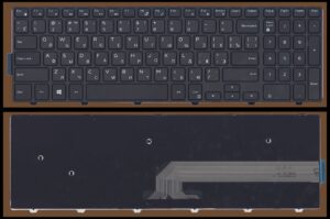 Keyboard Dell Inspiron 3541 3542 3537 5547 5545 5748 5758 5755 5548 5551 5555 5558 3552 5559 3565 3567 3568 3573 3576 Vostro 3546 3558 3559 Latitude 3550 ENG/RU Black