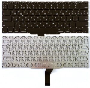 Keyboard Apple Macbook Air 11" A1370 A1465 w/o frame "ENTER"-small ENG/RU Black