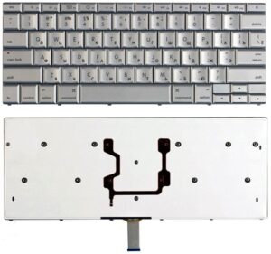 Keyboard Apple Macbook Pro 15" A1211 A1226 A1260 A1150 Macbook Pro 17" A1229 A1261 A1212 A1151ENG/RU Silver