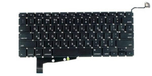 Keyboard Apple Macbook Pro 15" A1286 (2008) w/o frame "ENTER"-small ENG/RU Black