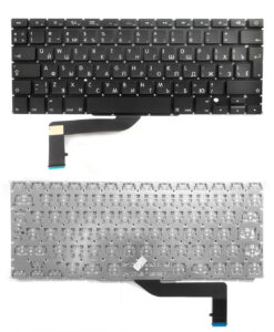 Keyboard Apple Macbook Pro 15" A1398 w/o frame "ENTER"-big ENG/RU Black