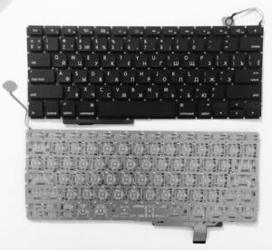 Keyboard Apple Macbook Pro 17" A1297 w/o frame "ENTER"-small ENG/RU Black