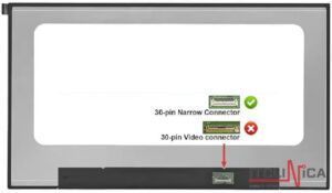 Display 15.6" LED IPS Slim 30 pins (17mm) Full HD (1920x1080) w/o Brackets w/o Add. Panel Matte N156HCE-G72 Innolux (Border-less)