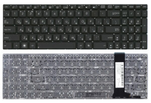 Keyboard Asus N550 N56 N76 N750 Q550 R552 U500 w/o frame "ENTER"-small ENG/RU Black